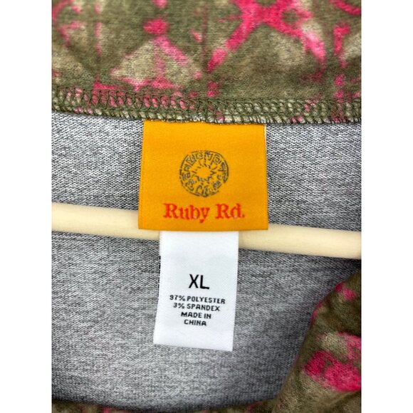 Ruby Rd. Cowl Neck Cozy Blouse Geometric Print XL NEW - Picture 3 of 4